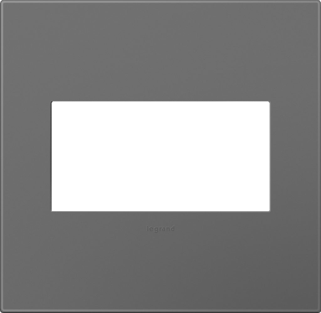 Legrand - AWP2GMG4 - Two-Gang Screwless Wall Plate with Microban - adorne - Magnesium