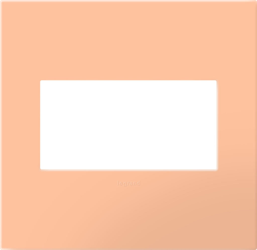 Legrand - AWP2GPY - Two-Gang Screwless Wall Plate with Microban - adorne - Peachy