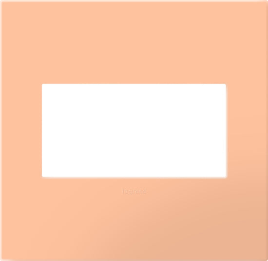 Legrand - AWP2GPY - Two-Gang Screwless Wall Plate with Microban - adorne - Peachy