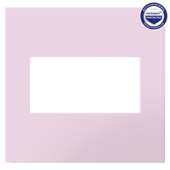 Legrand - AWP2GRA - Two-Gang Screwless Wall Plate with Microban - adorne - Rosa
