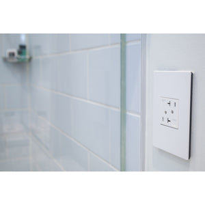 Legrand - AWP2GWH4 - Two-Gang Screwless Wall Plate with Microban - adorne - Gloss White