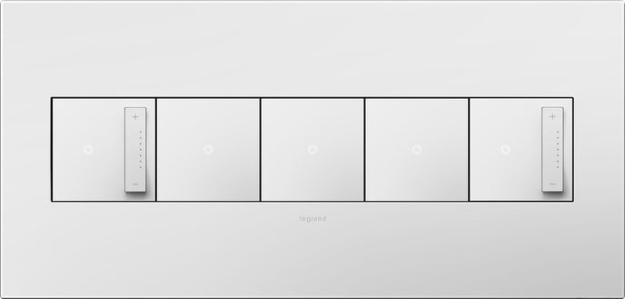 Legrand - AWP2GWH4 - Two-Gang Screwless Wall Plate with Microban - adorne - Gloss White