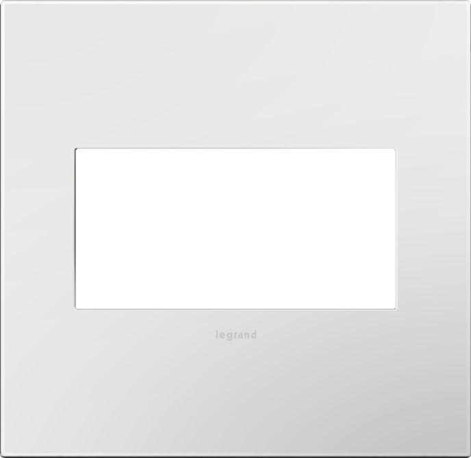Legrand - AWP2GWH4 - Two-Gang Screwless Wall Plate with Microban - adorne - Gloss White
