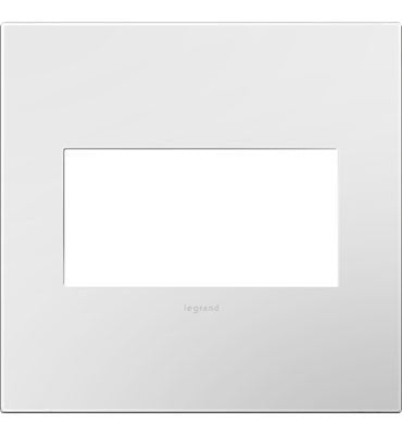 Legrand - AWP2GWH4 - Two-Gang Screwless Wall Plate with Microban - adorne - Gloss White