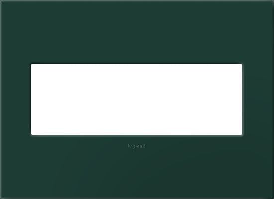 Legrand - AWP3GEG - Three-Gang Screwless Wall Plate with Microban - adorne - Evergreen