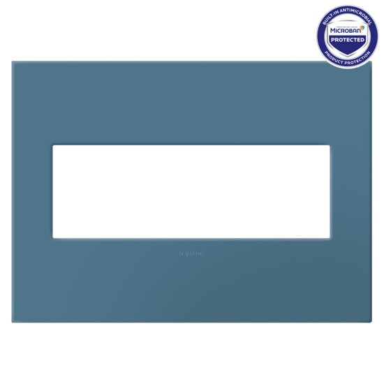 Legrand - AWP3GMY - Three-Gang Screwless Wall Plate with Microban - adorne - Mystic