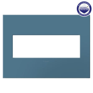 Legrand - AWP3GMY - Three-Gang Screwless Wall Plate with Microban - adorne - Mystic