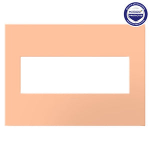 Legrand - AWP3GPY - Three-Gang Screwless Wall Plate with Microban - adorne - Peachy