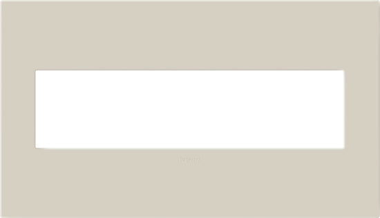 Legrand - AWP4GOM - Four-Gang Screwless Wall Plate with Microban - adorne - Oatmeal