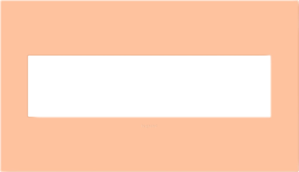 Legrand - AWP4GPY - Four-Gang Screwless Wall Plate with Microban - adorne - Peachy