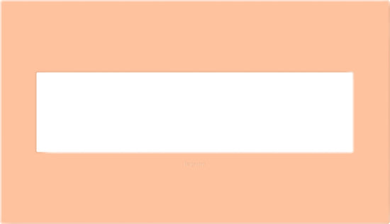 Legrand - AWP4GPY - Four-Gang Screwless Wall Plate with Microban - adorne - Peachy