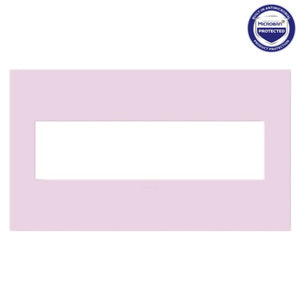 Legrand - AWP4GRA - Four-Gang Screwless Wall Plate with Microban - adorne - Rosa