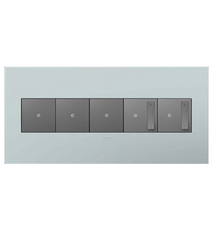 Legrand - AWP5GBL1 - Five-Gang Screwless Wall Plate - adorne - Pale Blue