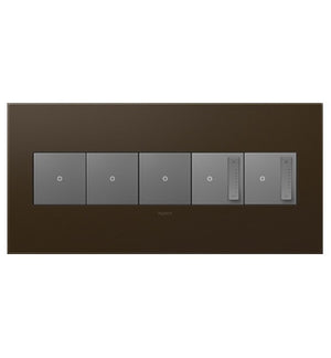 Legrand - AWP5GBR1 - Five-Gang Screwless Wall Plate - adorne - Bronze