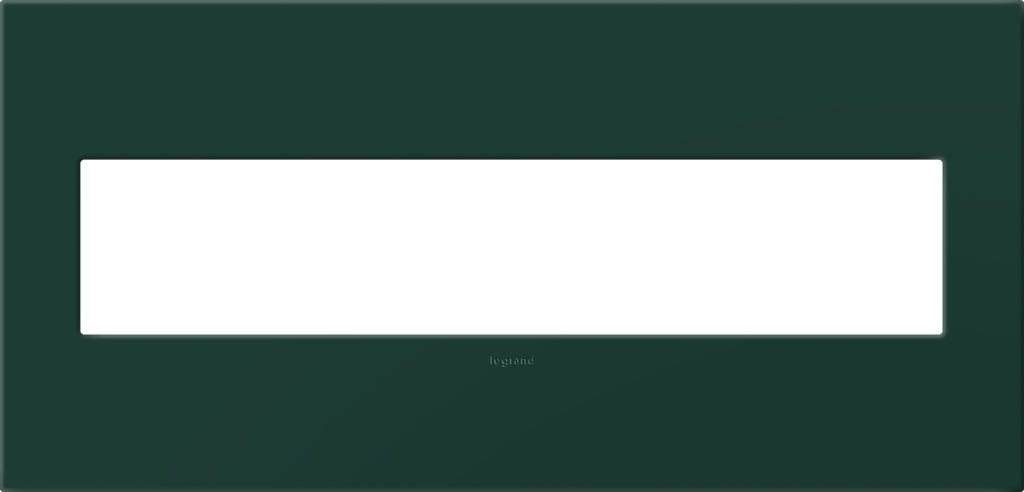 Legrand - AWP5GEG - Five-Gang Screwless Wall Plate with Microban - adorne - Evergreen