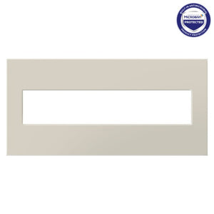Legrand - AWP5GOM - Five-Gang Screwless Wall Plate with Microban - adorne - Oatmeal