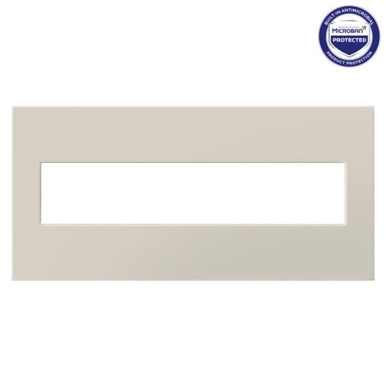 Legrand - AWP5GOM - Five-Gang Screwless Wall Plate with Microban - adorne - Oatmeal