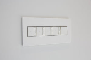 Legrand - AWP5GPW1 - Five-Gang Screwless Wall Plate with Microban - adorne - Powder White