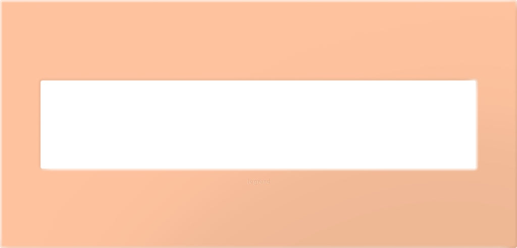 Legrand - AWP5GPY - Five-Gang Screwless Wall Plate with Microban - adorne - Peachy