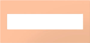Legrand - AWP5GPY - Five-Gang Screwless Wall Plate with Microban - adorne - Peachy