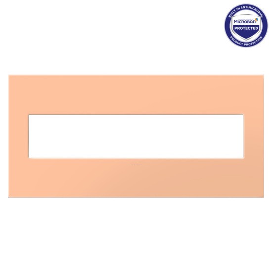 Legrand - AWP5GPY - Five-Gang Screwless Wall Plate with Microban - adorne - Peachy
