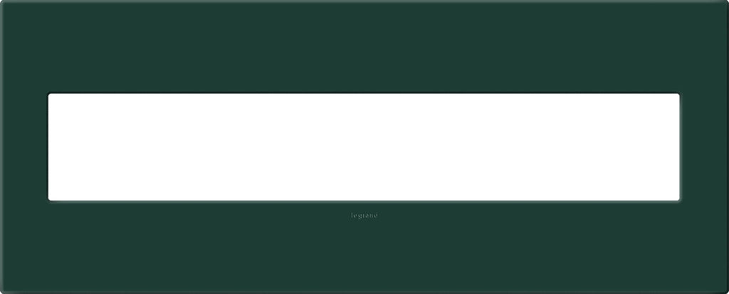 Legrand - AWP6GEG - Six-Gang Screwless Wall Plate with Microban - adorne - Evergreen