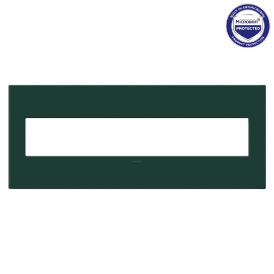 Legrand - AWP6GEG - Six-Gang Screwless Wall Plate with Microban - adorne - Evergreen