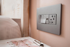 Legrand - AWP6GMG1 - Six-Gang Screwless Wall Plate with Microban - adorne - Magnesium
