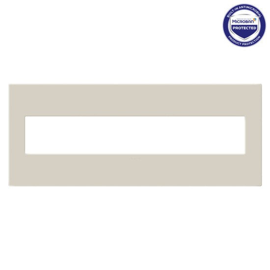 Legrand - AWP6GOM - Six-Gang Screwless Wall Plate with Microban - adorne - Oatmeal