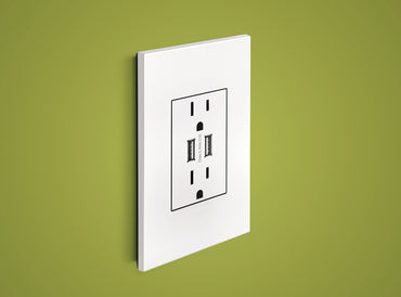 Legrand - AWP6GPW1 - Six-Gang Screwless Wall Plate with Microban - adorne - Powder White