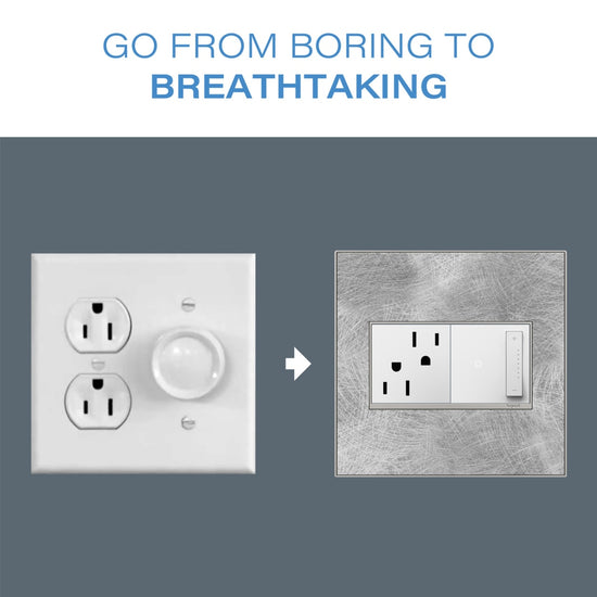 Legrand - AWP6GRA - Six-Gang Screwless Wall Plate with Microban - adorne - Rosa