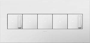 Legrand - AWP6GWH1 - Six-Gang Screwless Wall Plate with Microban - adorne - Gloss White