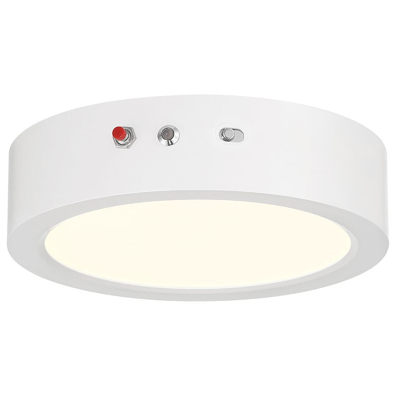 Access - 20881LEDCSEM-WH/ACR - LED Flush Mount - Slim Color Selictible Emergency Battery Backup - White