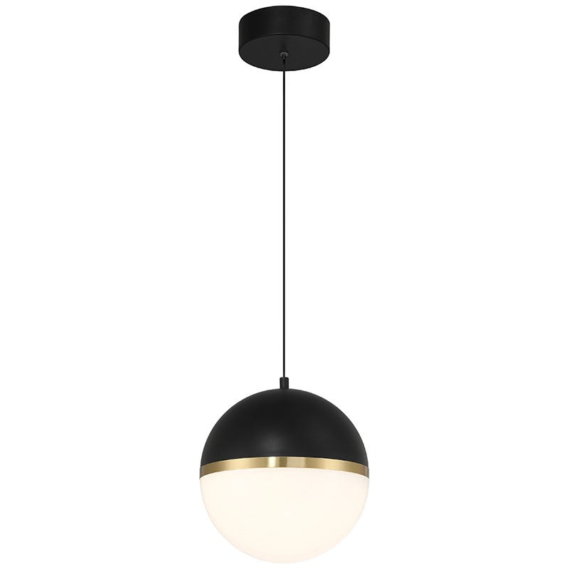 Access - 23946LEDD-BWA/WHT - LED Pendant - Unity - Black with Antique Brushed Brass