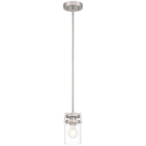 Access - 63080-BS/CLR - One Light Pendant - Shelby - Brushed Steel