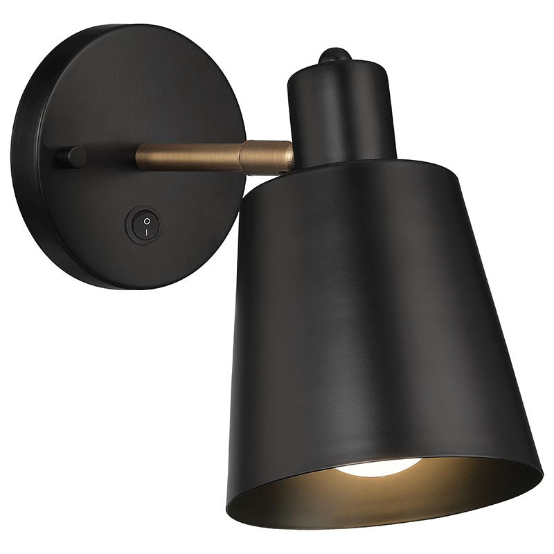 Access - 72020-BWA - One Light Wall Sconce - Dalton - Black with Antique Brushed Brass