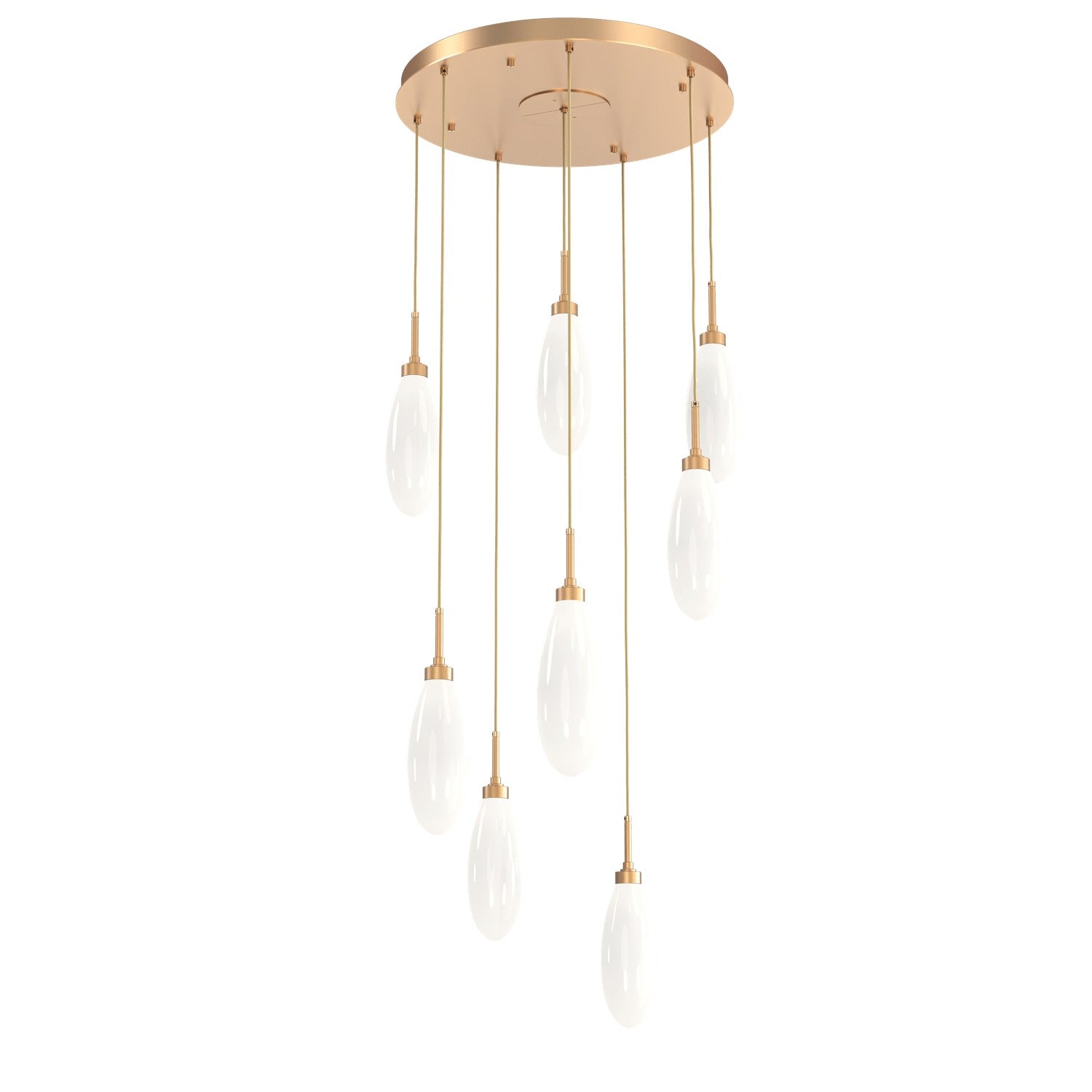 Hammerton Studio - CHB0071-08-NB-WL-C01-L3 - LED Pendant - Fiori - Novel Brass