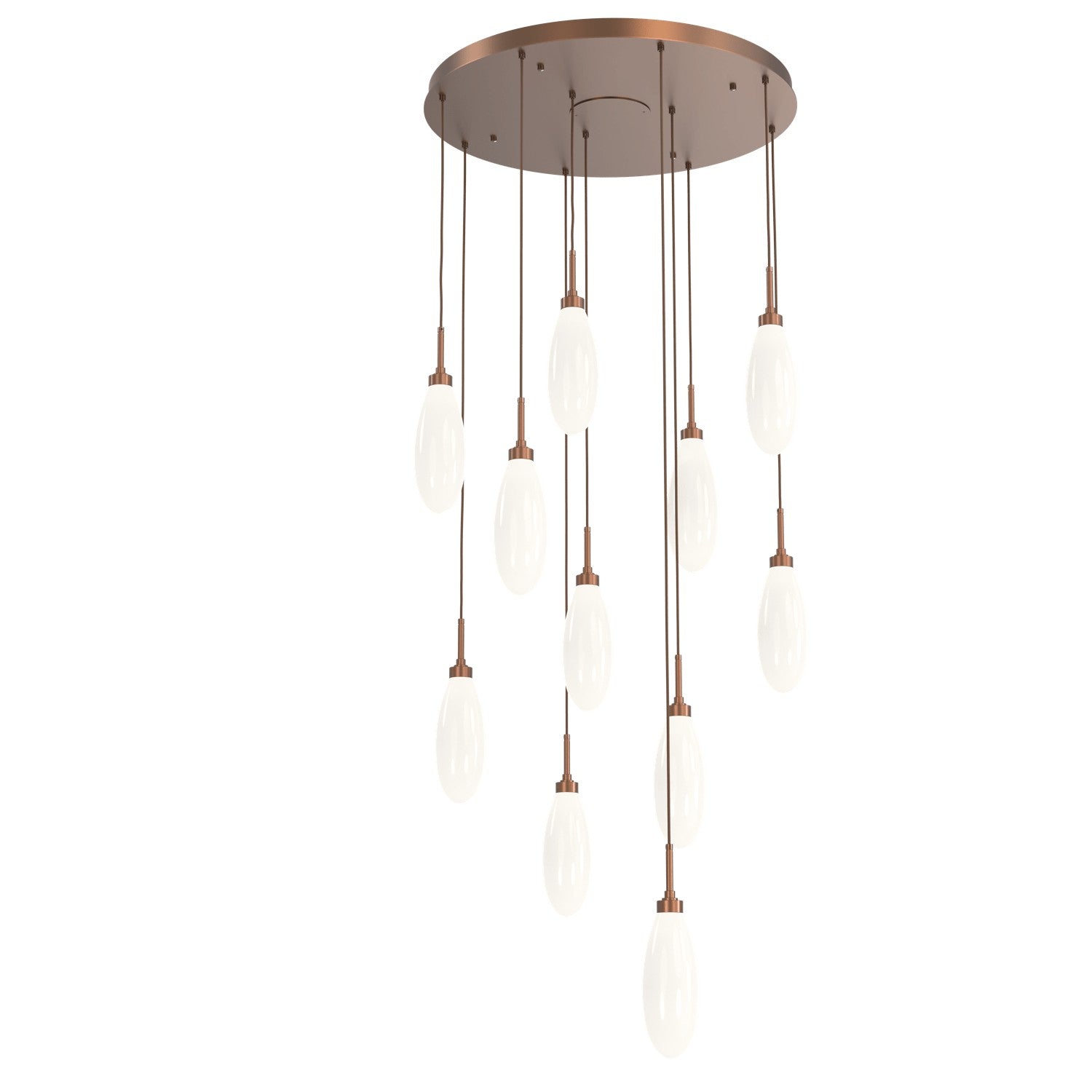 Hammerton Studio - CHB0071-11-BB-WL-C01-L3 - LED Pendant - Fiori - Burnished Bronze