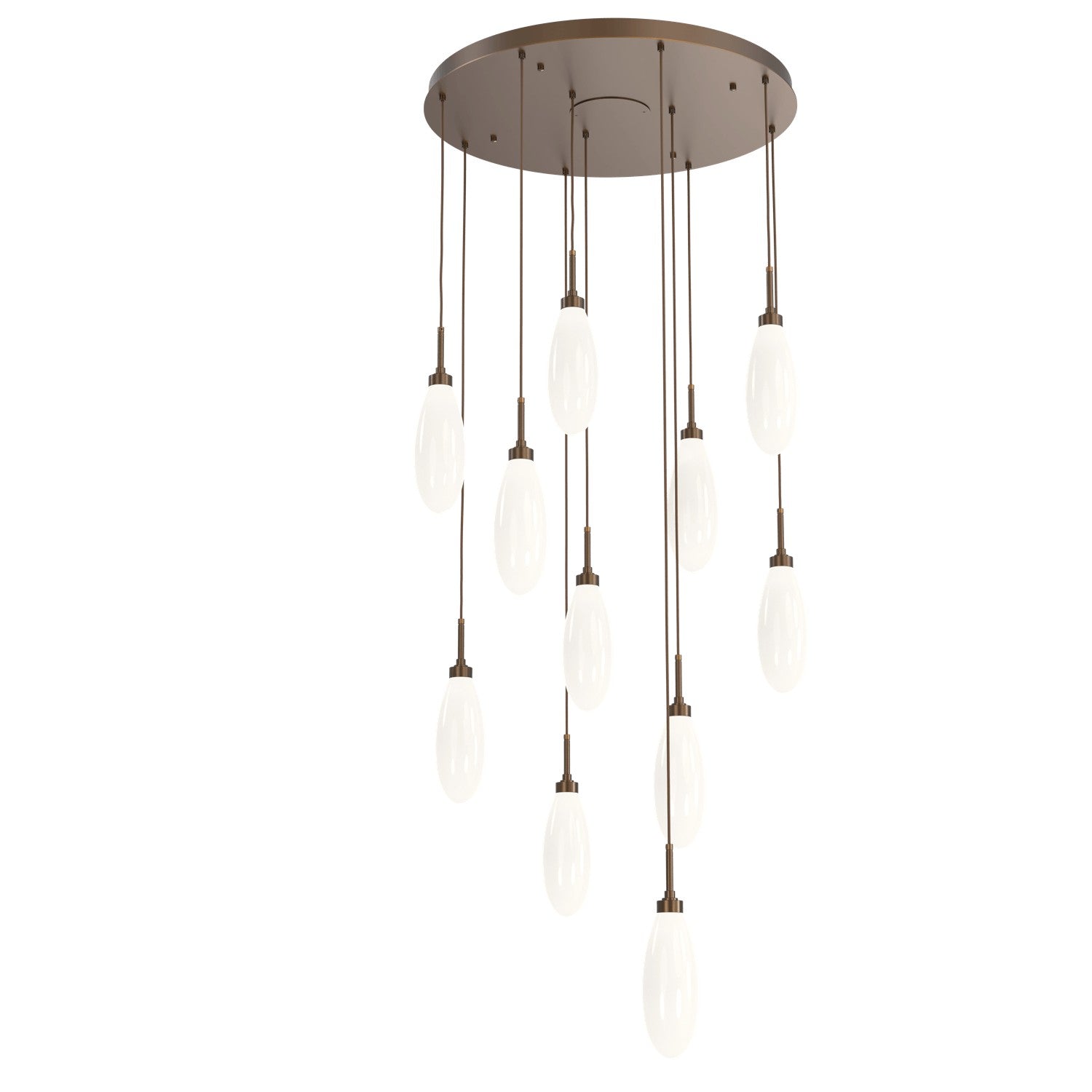 Hammerton Studio - CHB0071-11-FB-WL-C01-L3 - LED Pendant - Fiori - Flat Bronze