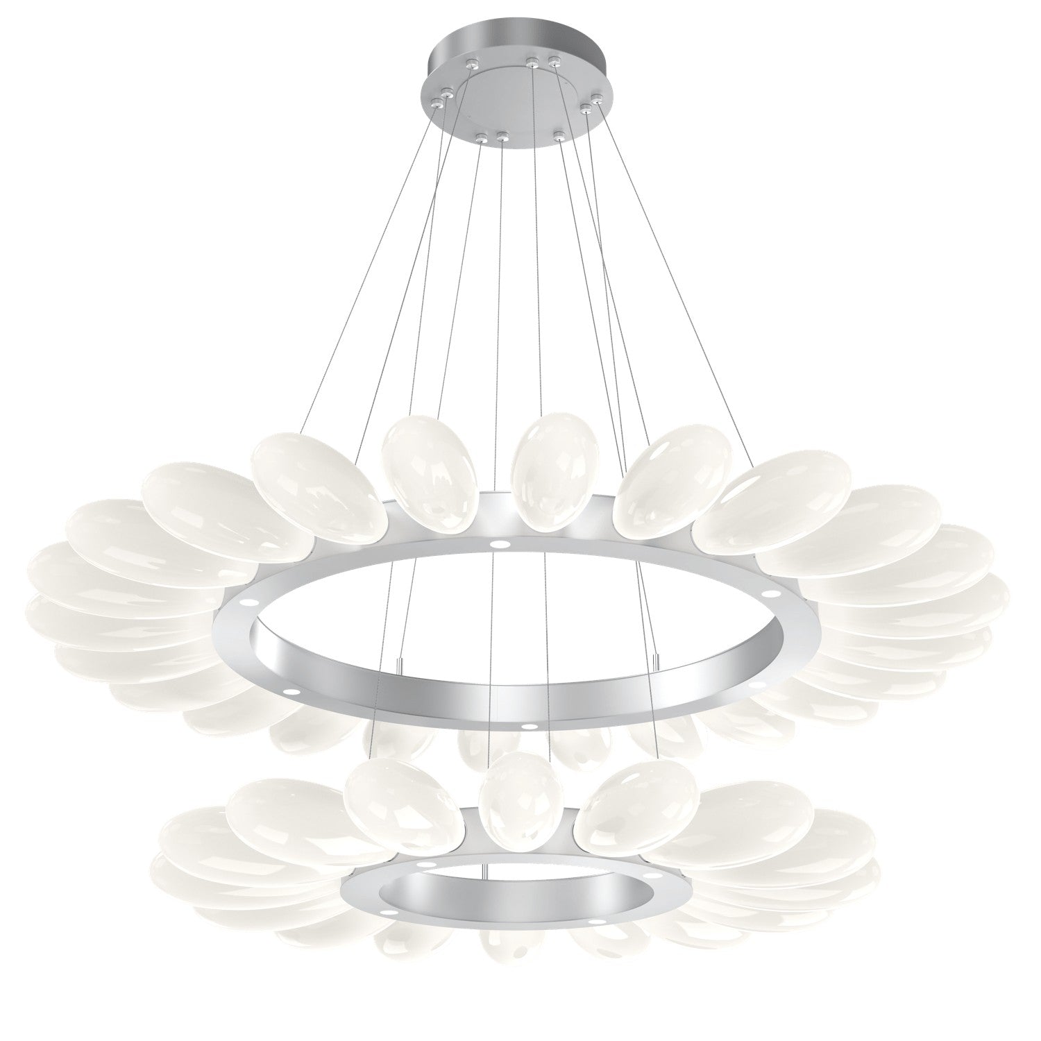 Hammerton Studio - CHB0071-2T-CS-WL-CA1-L3 - LED Chandelier - Fiori - Classic Silver