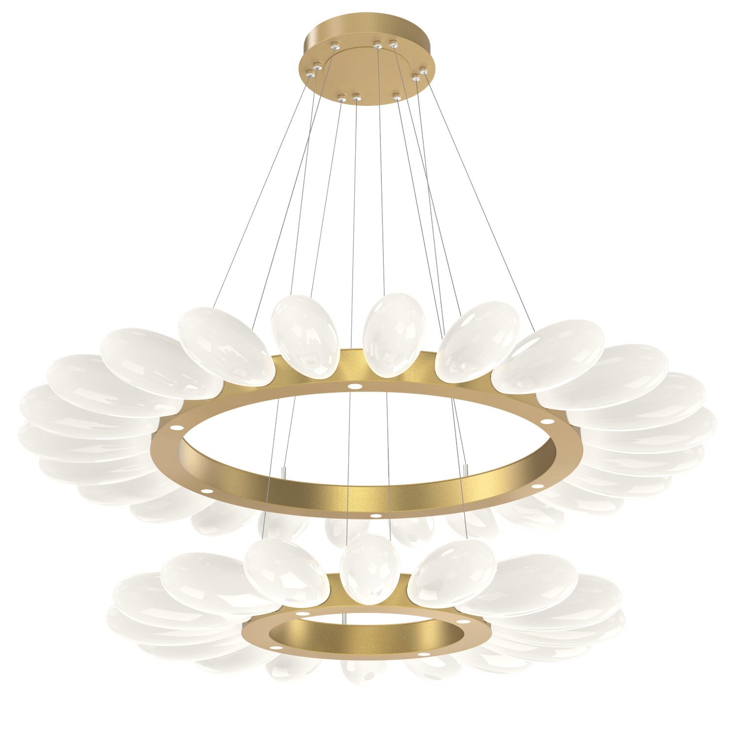 Hammerton Studio - CHB0071-2T-GB-WL-CA1-L3 - LED Chandelier - Fiori - Gilded Brass