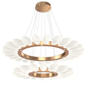 Hammerton Studio - CHB0071-2T-NB-WL-CA1-L3 - LED Chandelier - Fiori - Novel Brass