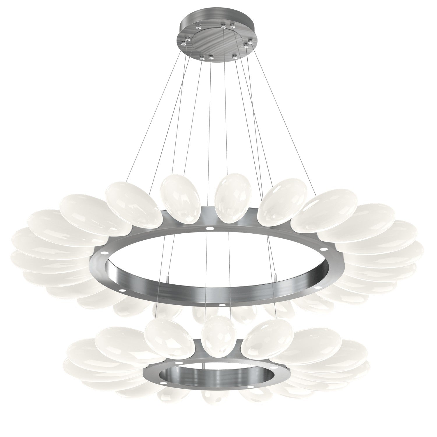 Hammerton Studio - CHB0071-2T-SN-WL-CA1-L3 - LED Chandelier - Fiori - Satin Nickel