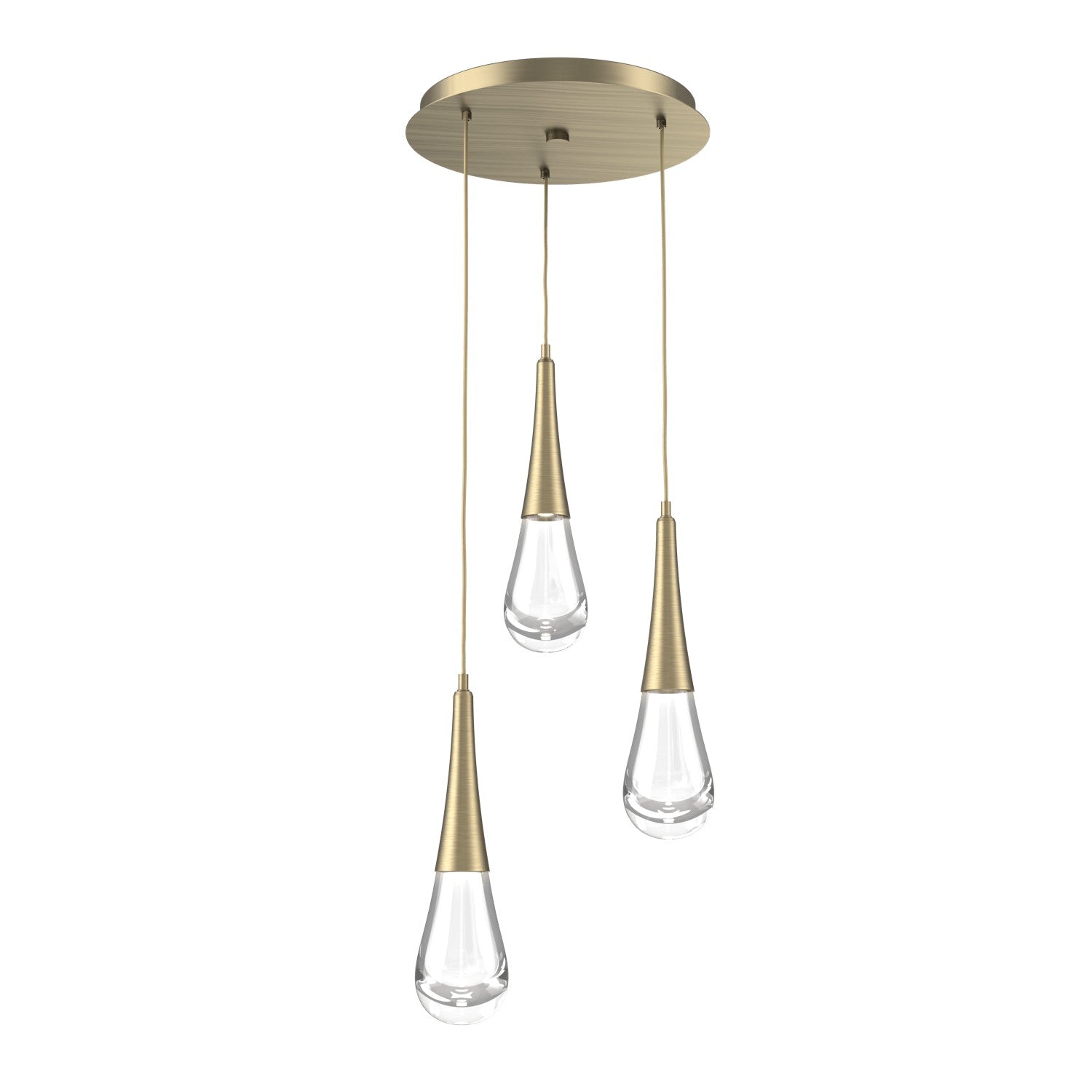 Hammerton Studio - CHB0078-03-HB-C-C01-L1 - LED Pendant - Raindrop - Heritage Brass