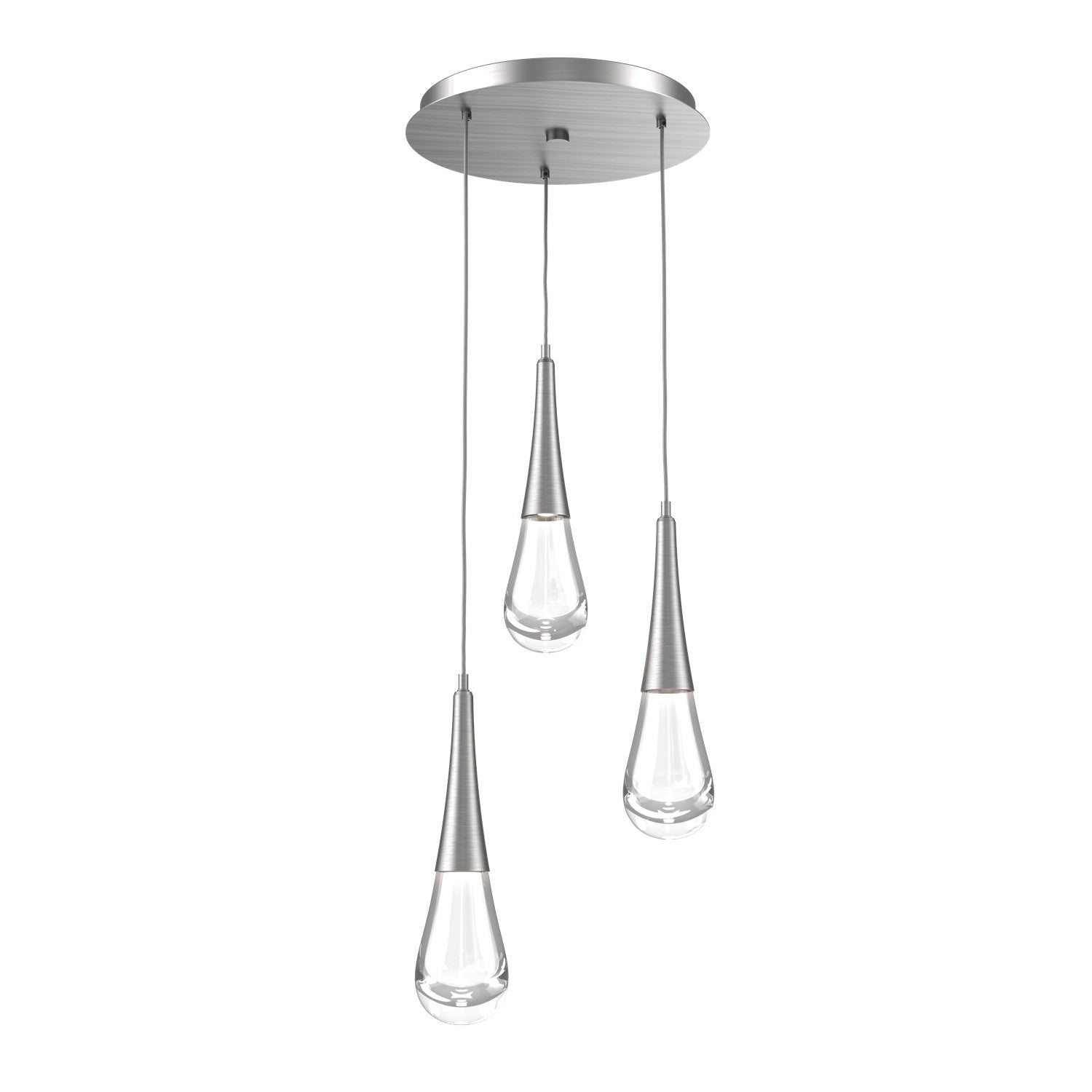 Hammerton Studio - CHB0078-03-SN-C-C01-L1 - LED Pendant - Raindrop - Satin Nickel