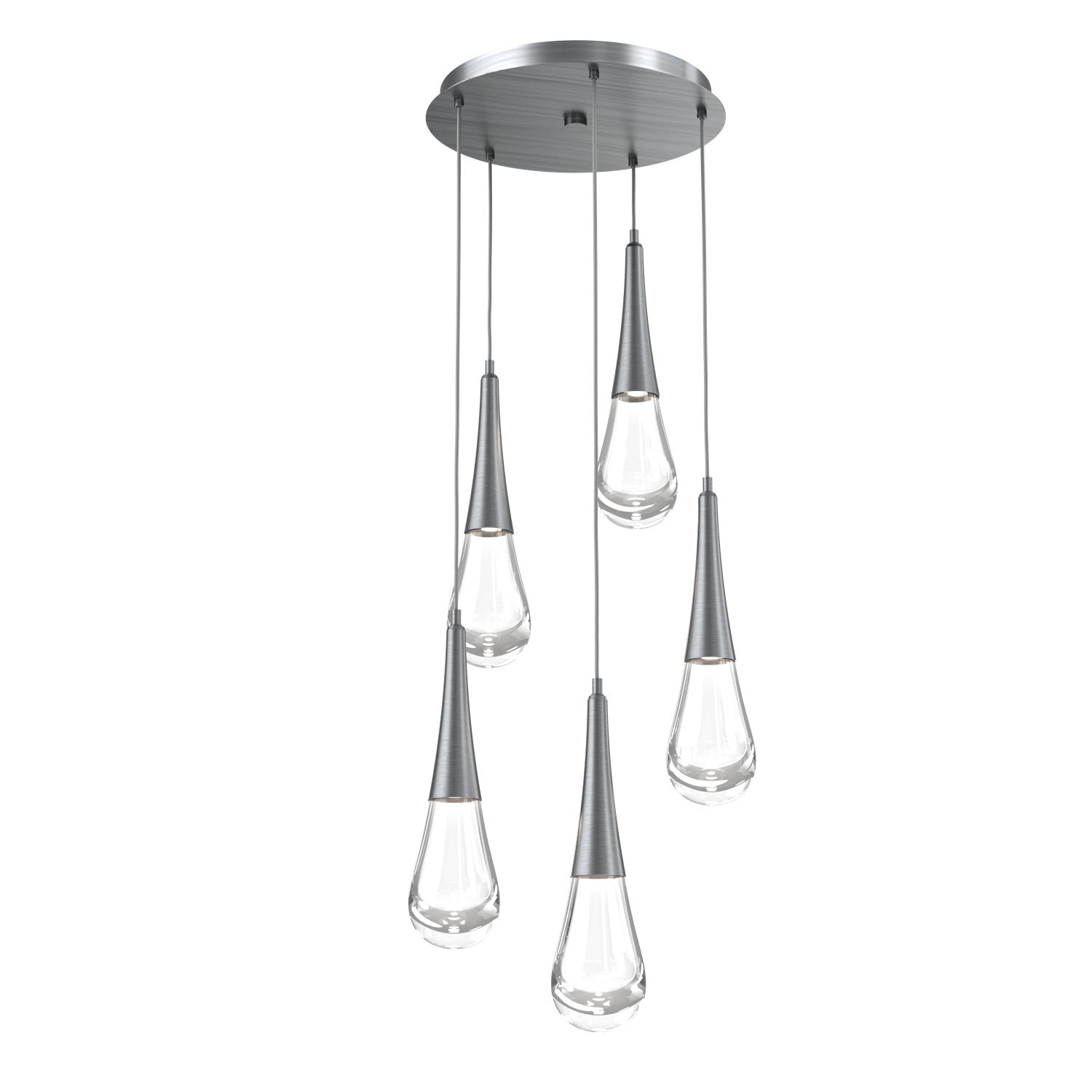 Hammerton Studio - CHB0078-05-GM-C-C01-L3 - LED Pendant - Raindrop - Gunmetal