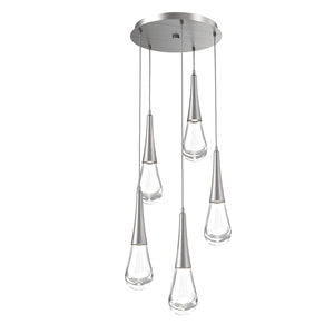 Hammerton Studio - CHB0078-05-SN-C-C01-L1 - LED Pendant - Raindrop - Satin Nickel