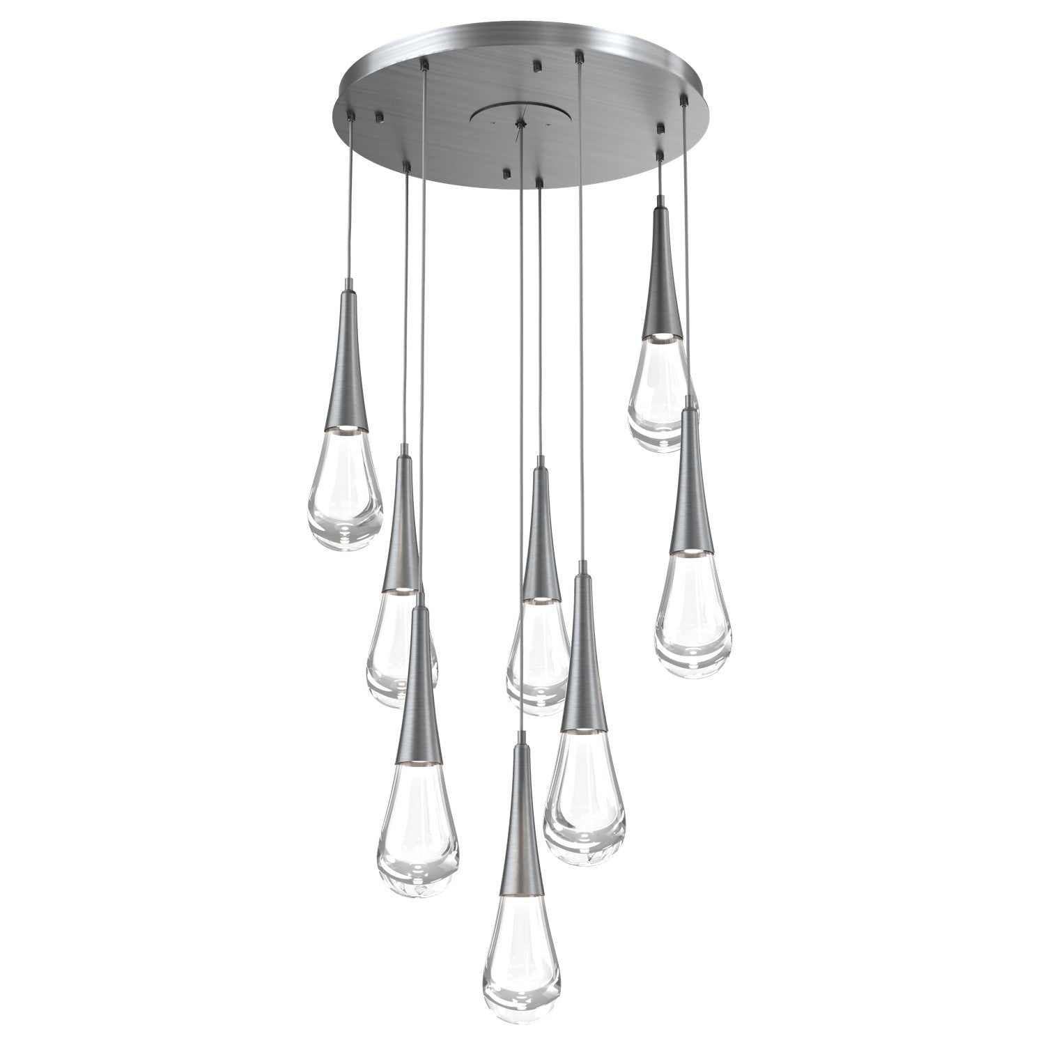 Hammerton Studio - CHB0078-08-GM-C-C01-L3 - LED Pendant - Raindrop - Gunmetal