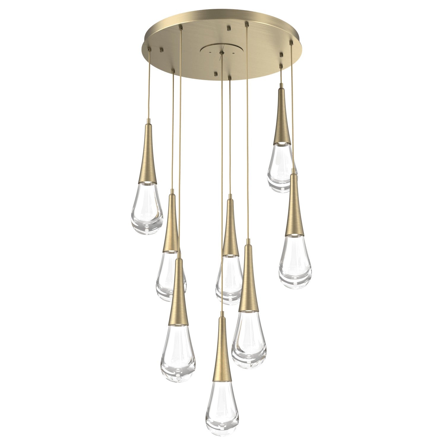 Hammerton Studio - CHB0078-08-HB-C-C01-L3 - LED Pendant - Raindrop - Heritage Brass