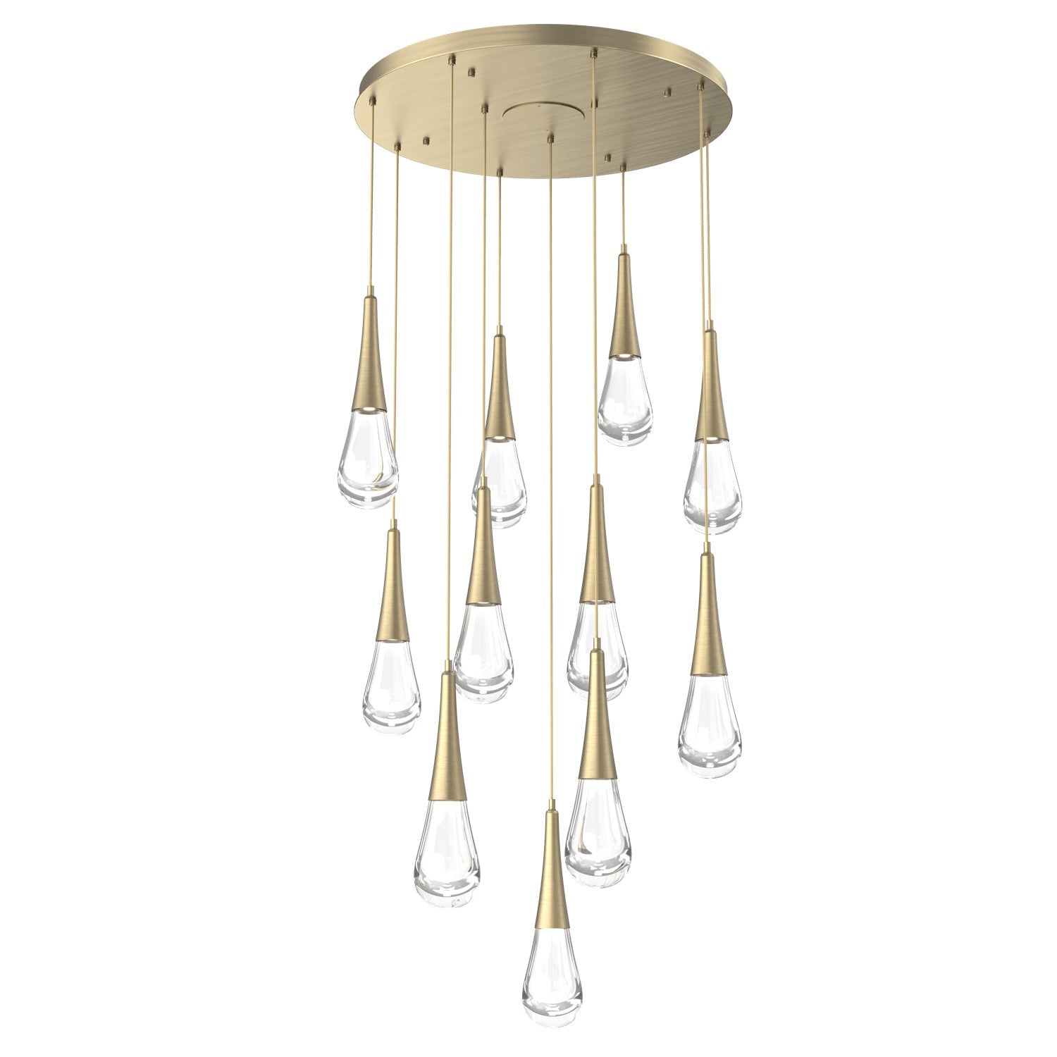 Hammerton Studio - CHB0078-11-HB-C-C01-L1 - LED Pendant - Raindrop - Heritage Brass